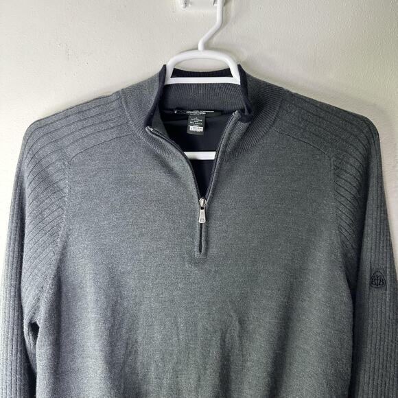 Brooks Brothers Country Club Golf Sweater Mens Large Gray Half Zip Pullover Wool - Picture 5 of 6
